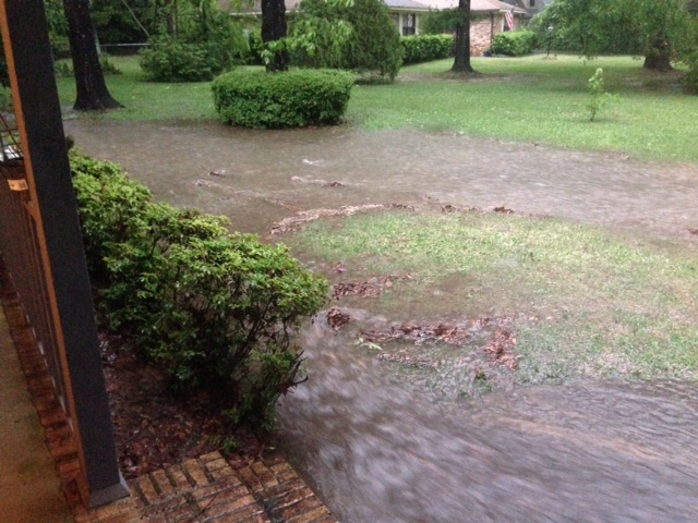Typical Flooding in the Woodlands Subdivision