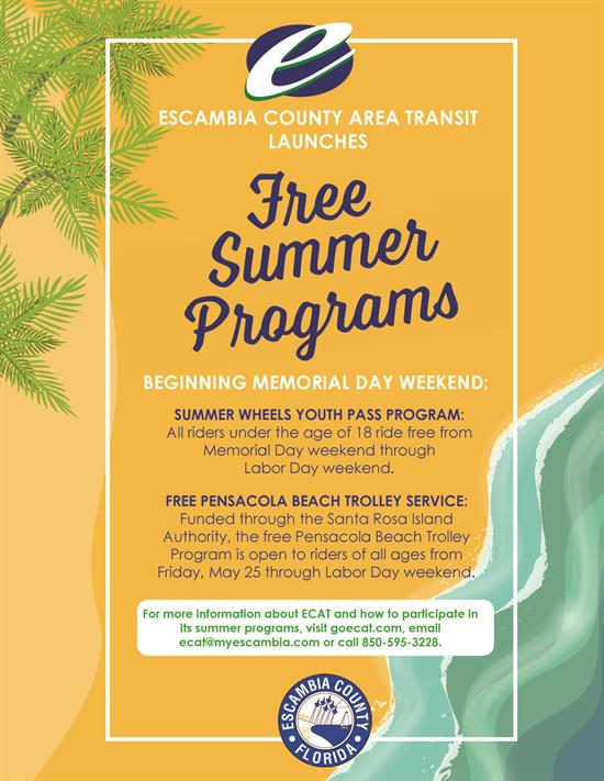 Free Summer Programs Flyer Free Summer Programs Flyer