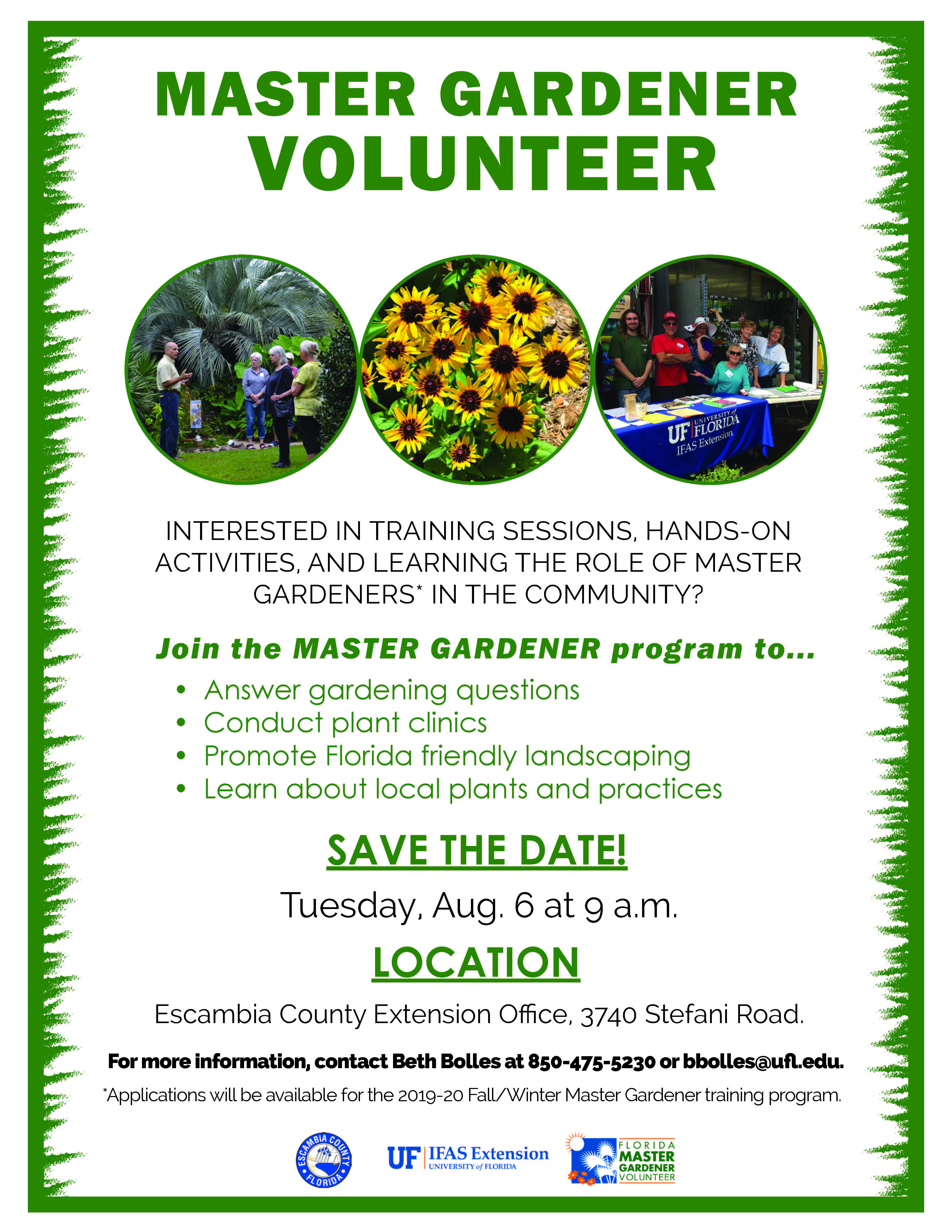 Master Gardener Extension Program Flyer 2019