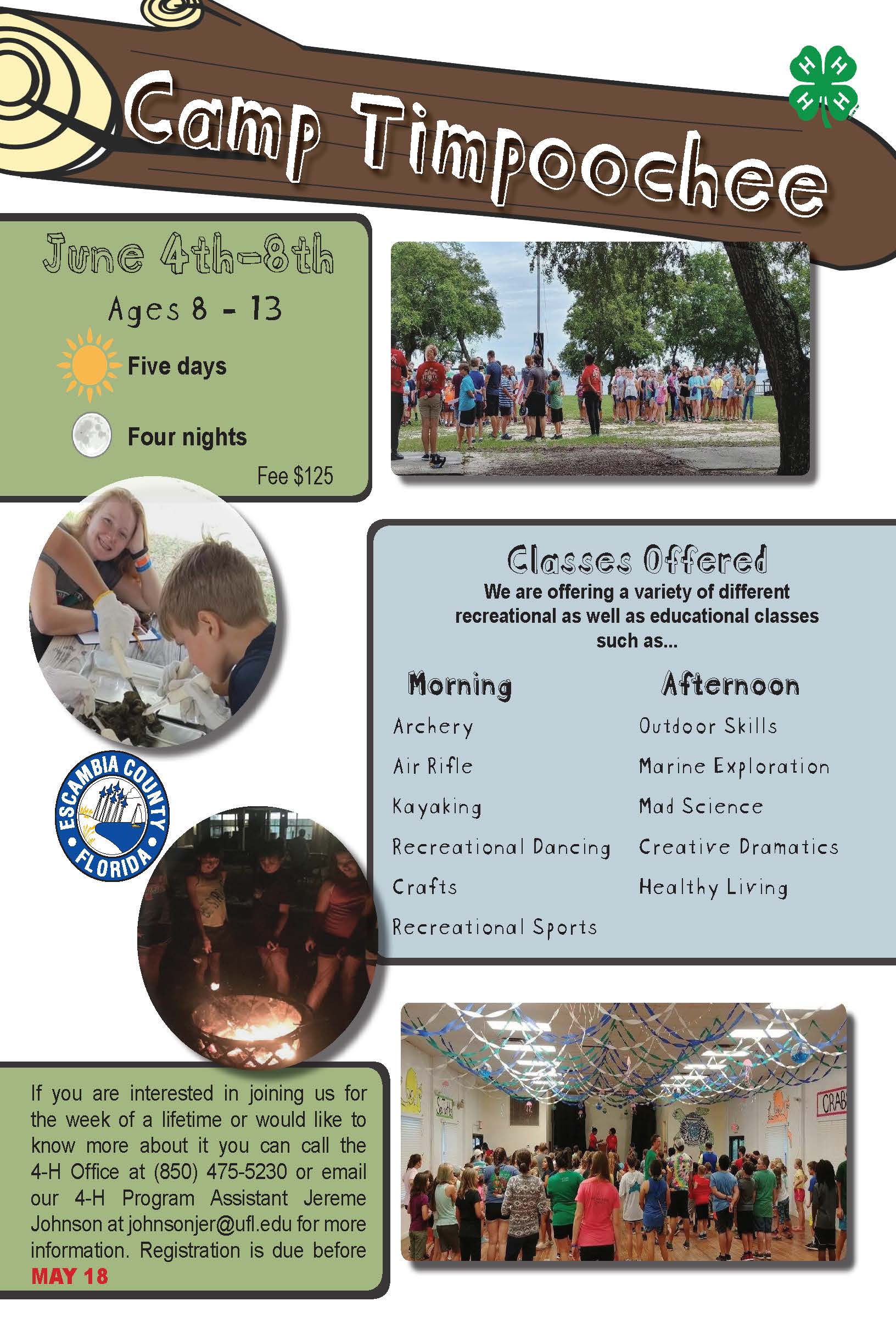 Camp Timpochee 2018 Flyer