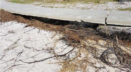 Navy Point Sidewalk Erosion Navy Point Sidewalk Erosion