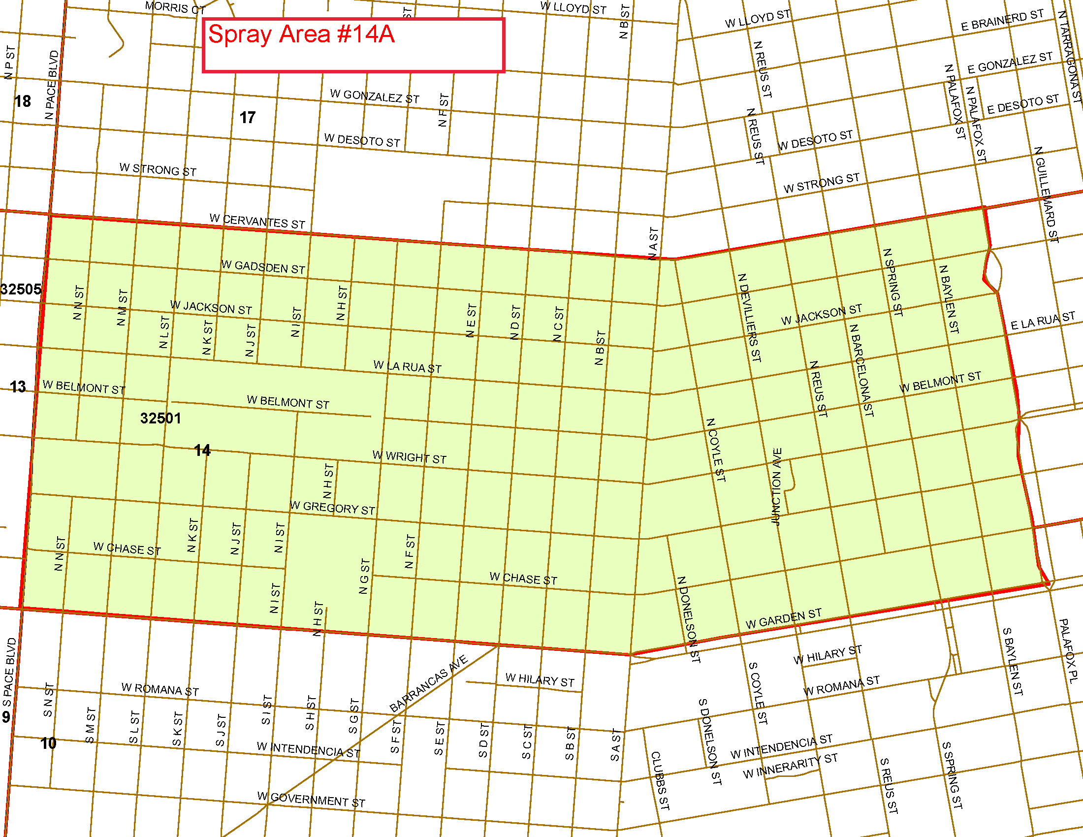 Spray Area 14_A Map Spray Area 14_A Map