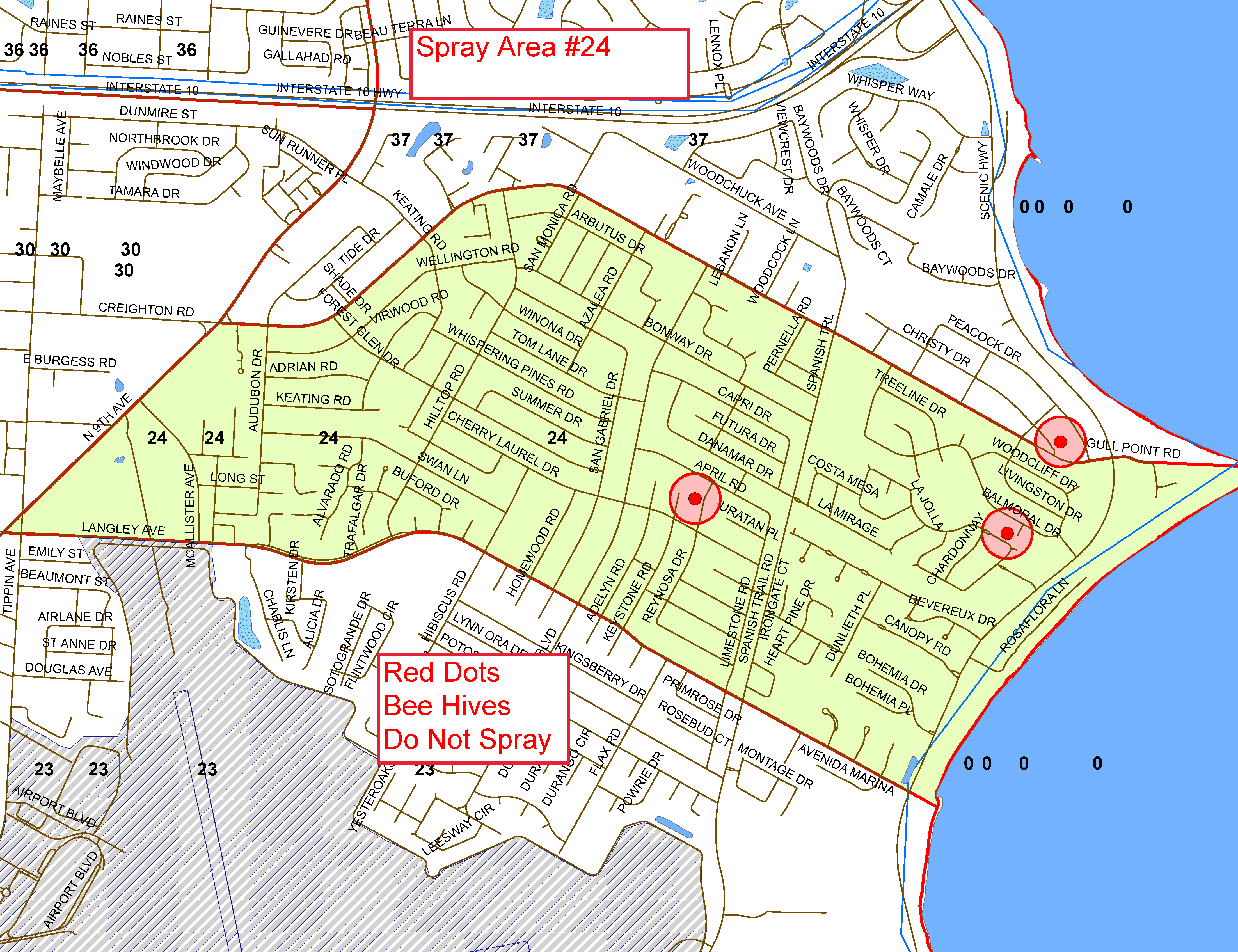 Spray Area 24A Map