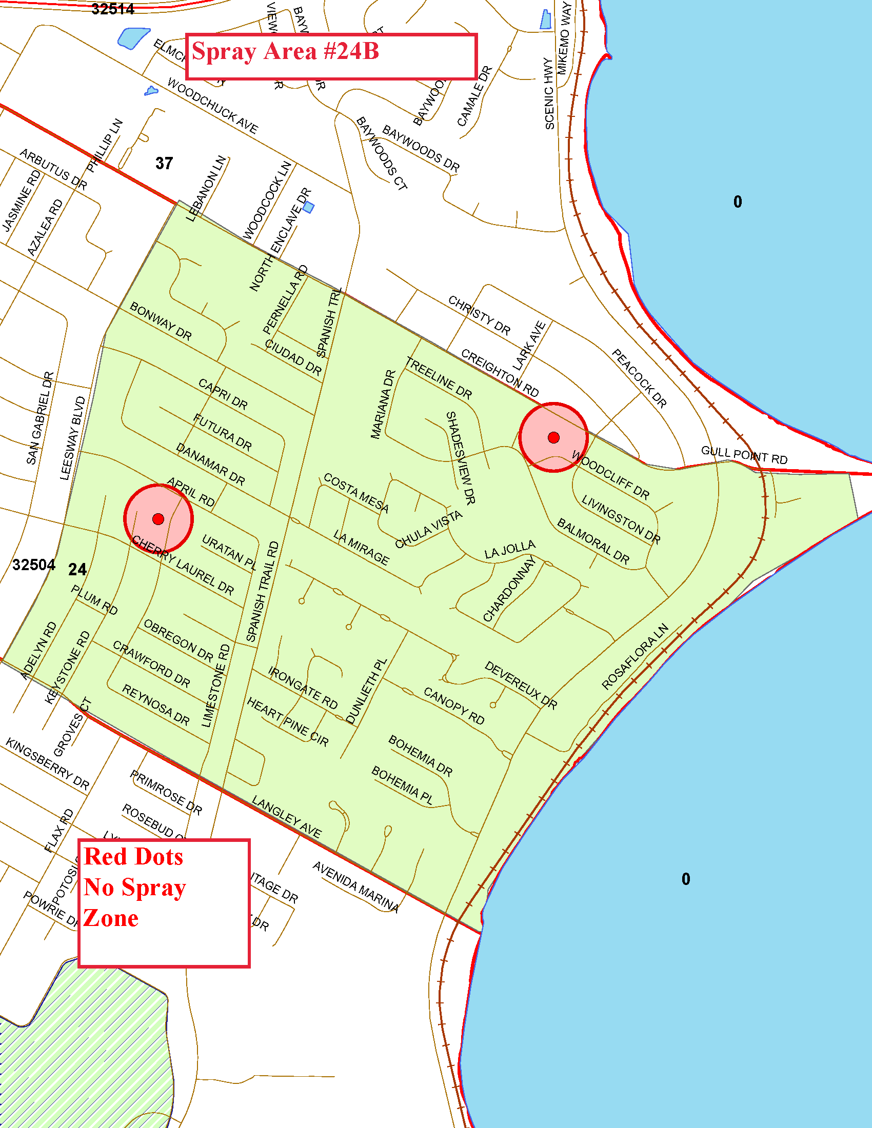 Spray Area 24B Map