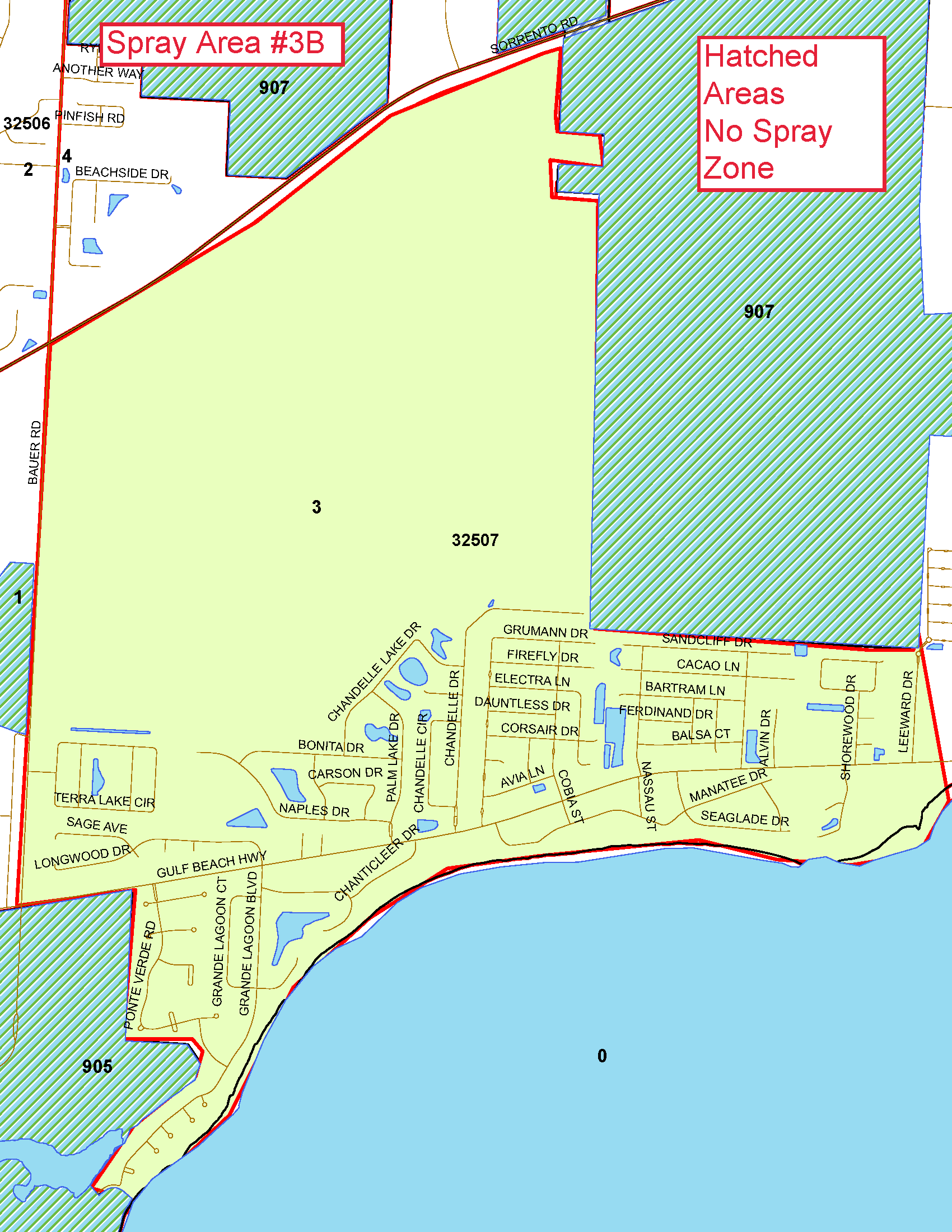 Spray Area 3B Map