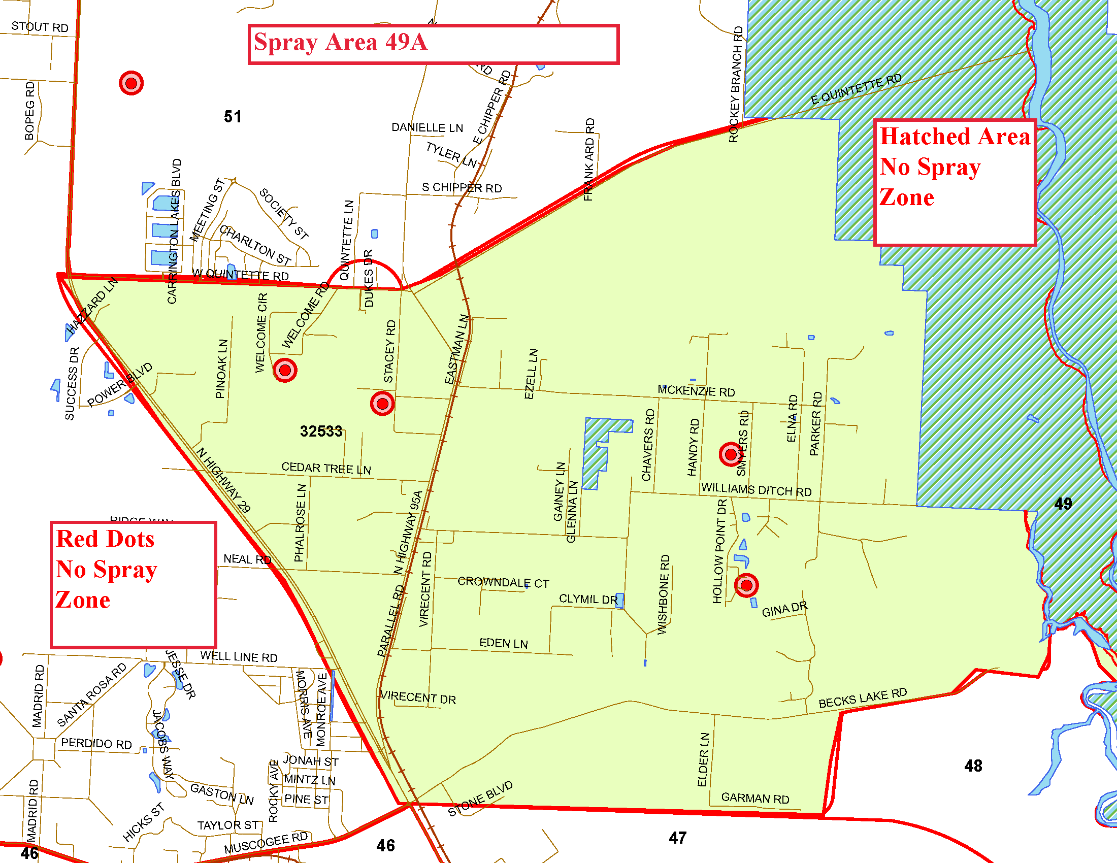 Spray Area 49A Map Spray Area 49A Map