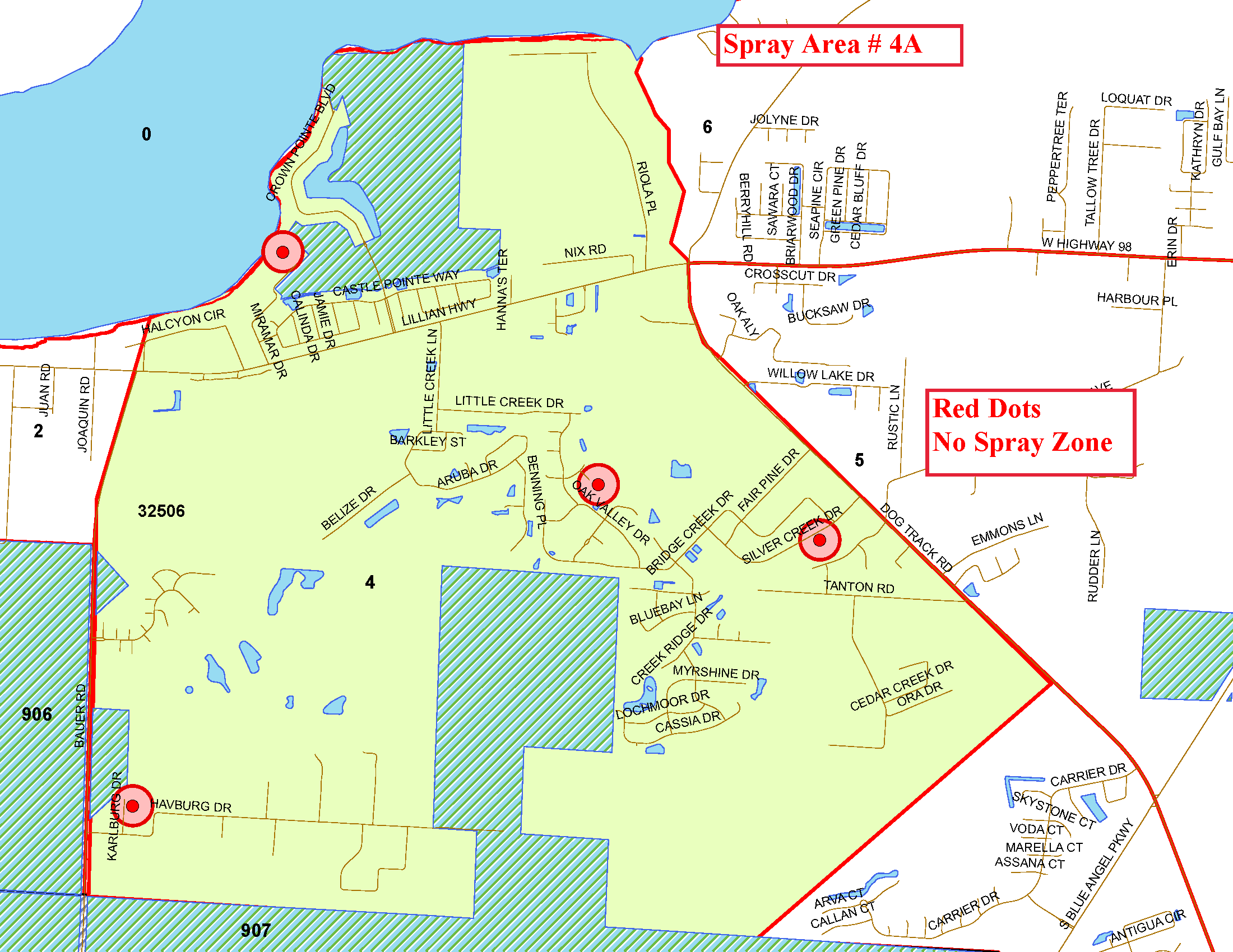 spray area 4A Map spray area 4A Map