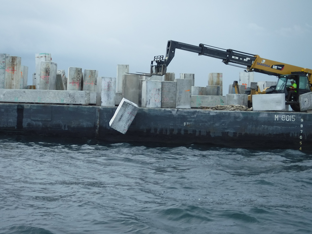 July 16, 2018 Reef Deployment by Skanska
