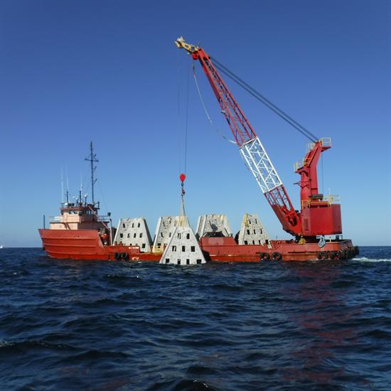 Artificial reef that was deployed Wednesday, Sept. 12. Artificial reef that was deployed Wednesday, Sept. 12.
