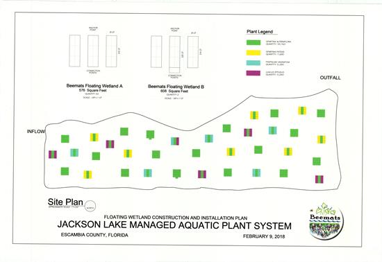 Project Layout Map A layout of where the floating installations will go in the Jackson Lakes project