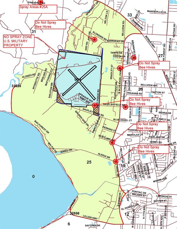 Spray Area 25A: Saufley Field 