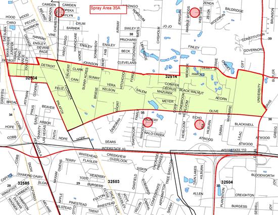 spray area 35A Map- Ensley spray area 35A Map- Ensley