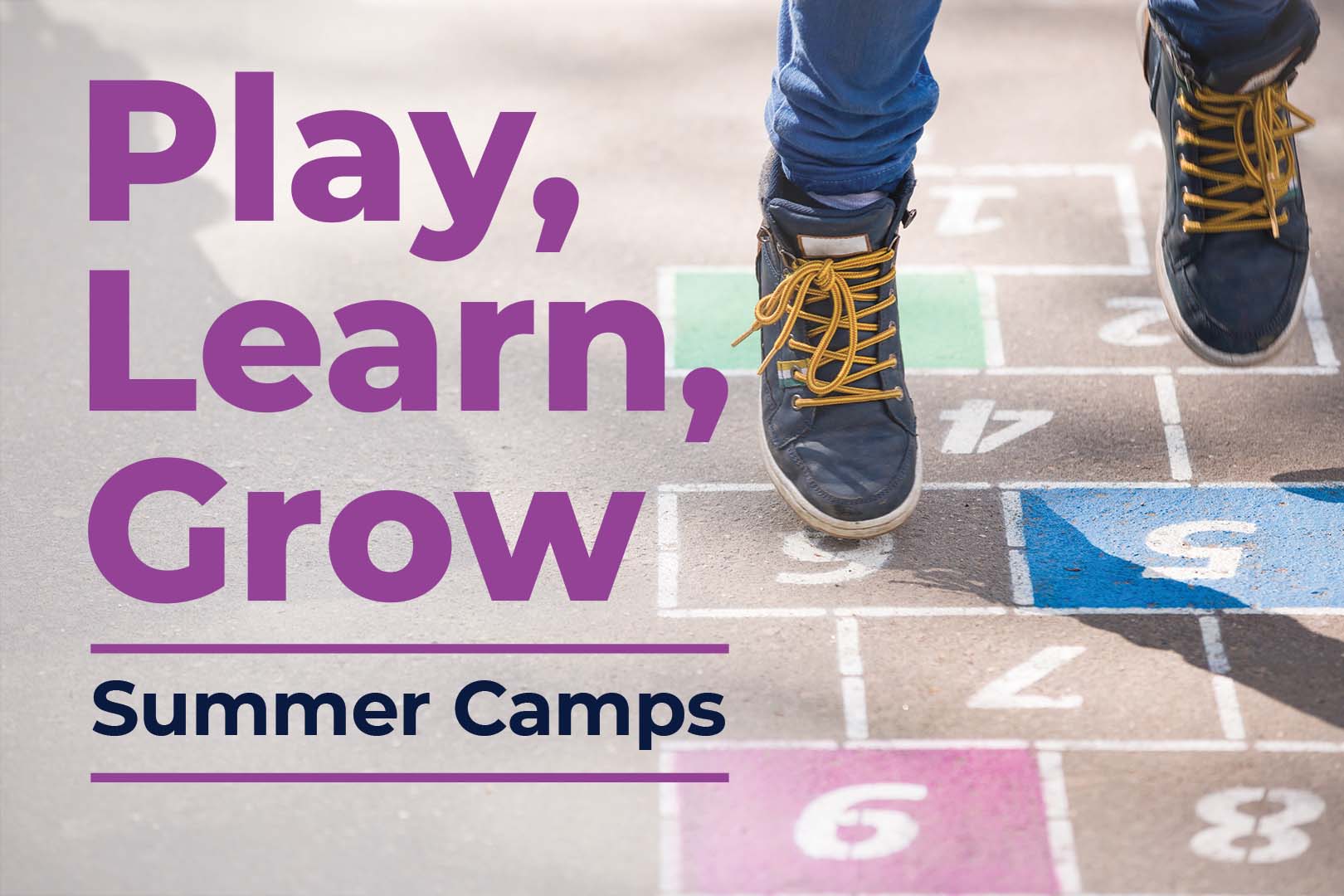 Play, Learn, Grow Summer Camps Banner