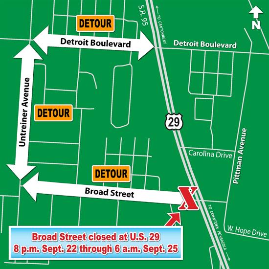 Broad Street Detour Broad Street Detour