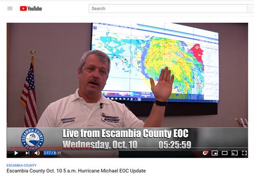 Hurricane Michael 5 a.m. Update Video Screen Shot