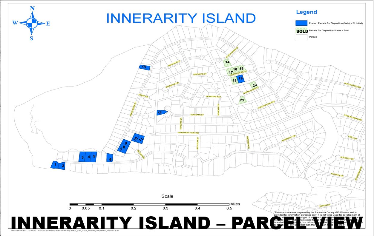 Innerarity Island Lot Auction Map