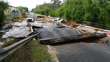 Flood Damage to South Old Corry Field Road Flood Damage to South Old Corry Field Road