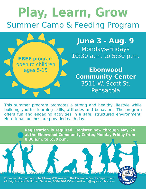 Information about the 2019 Play, Learn, Grow Summer Camp