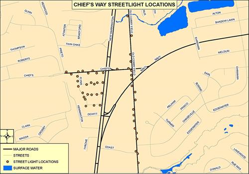 Warrington CRA Lighting Project Map