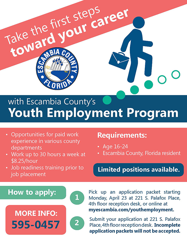 Youth Employment Program flyer 2018