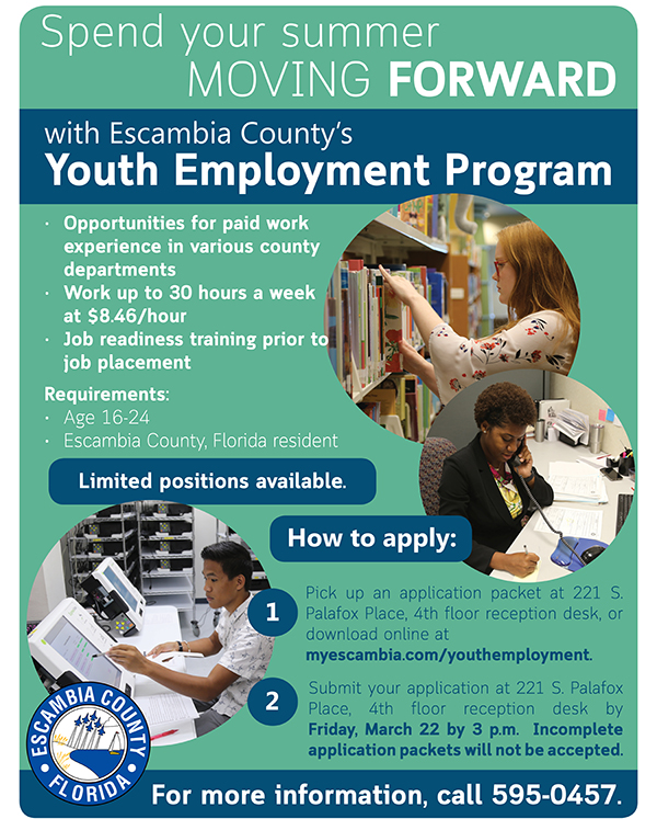 Youth Employment Program flyer revised deadline Flyer for the Youth Employment Program