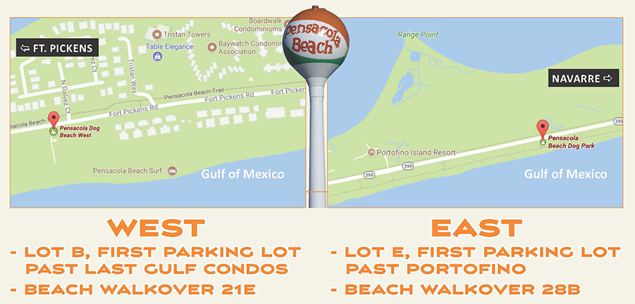 Pensacola Beach Dog Parks Map