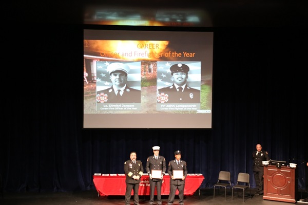 Career Officer and Firefighter of the Year - Lt. Dimitri Jansen and FF John Longsworth Career Officer and Firefighter of the Year - Lt. Dimitri Jansen and FF John Longsworth