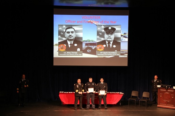 Volunteer Officer and Firefighter of the Year - Lt. Alex Torres and FF Zach McMillan Volunteer Officer and Firefighter of the Year - Lt. Alex Torres and FF Zach McMillan
