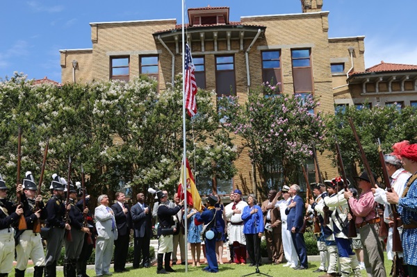 Exchange of flags Escambia County 200th Anniversary