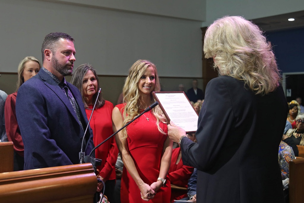 Commissioner Hofberger is sworn in as District 4 County Commissioner