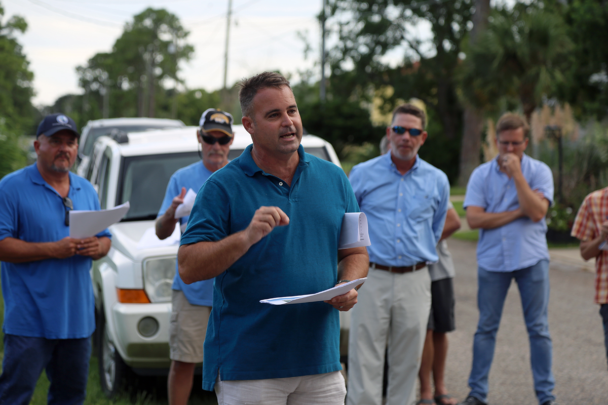 District 2 Commissioner Doug Underhill, Escambia County staff and Hammond Engineering Inc. hosted an on-site public meeting to discuss the plans for the Bob-O-Link, Gorham and Cruzat Project.