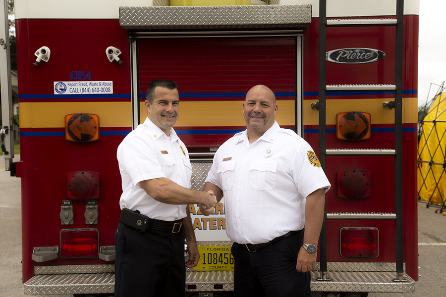 Chief Rusty Nail with Okalossa Captain Ken Coulter