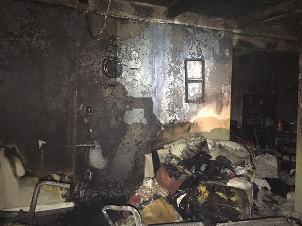Rentz Avenue 1 web Fire damage inside of a home on Rentz Avenue.