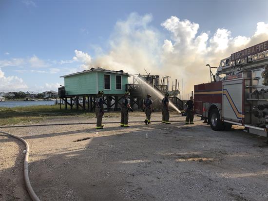 Escambia County Fire Rescue Response to Perdido Key Drive Fire Escambia County Fire Rescue Response to Perdido Key Drive Fire