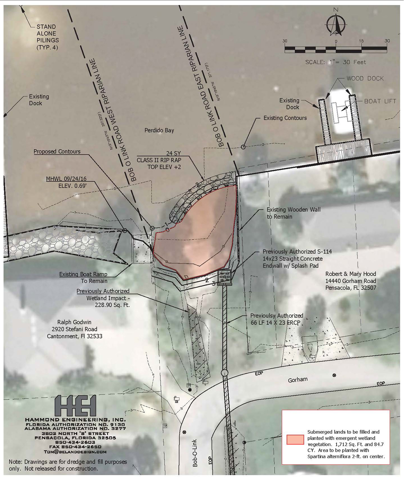 Bob-O-Link Living Shoreline Plan Map