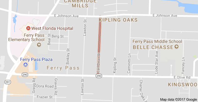 Carl Dean Street Closure Map