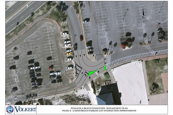 Casino Beach parking lot intersection modifications