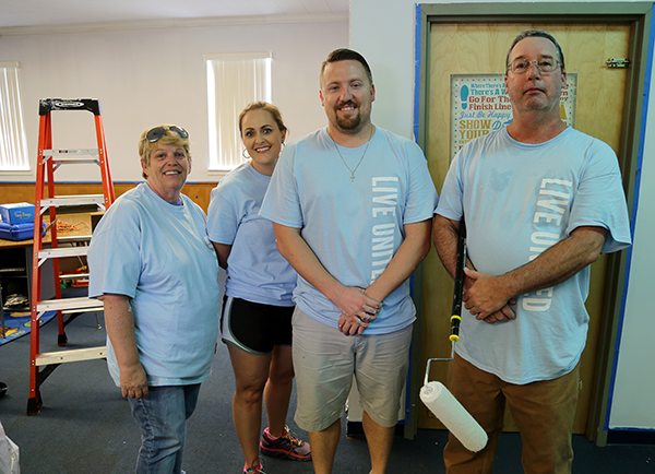 Escambia County Public Works staff painted classrooms at Capstone Academy as part of the 2018 United Way Day of Caring. 
