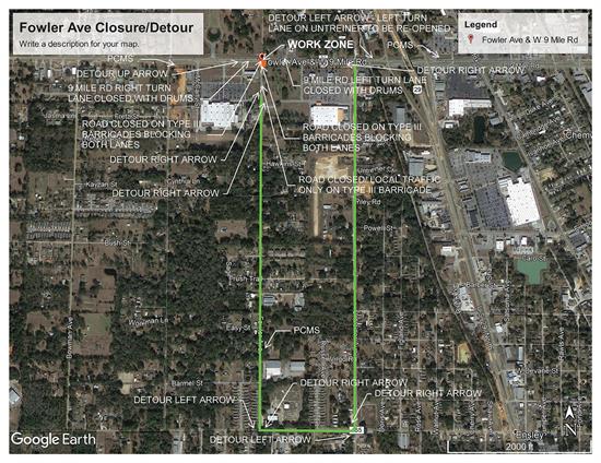 Fowler Avenue Detour Map Fowler Avenue Detour Map