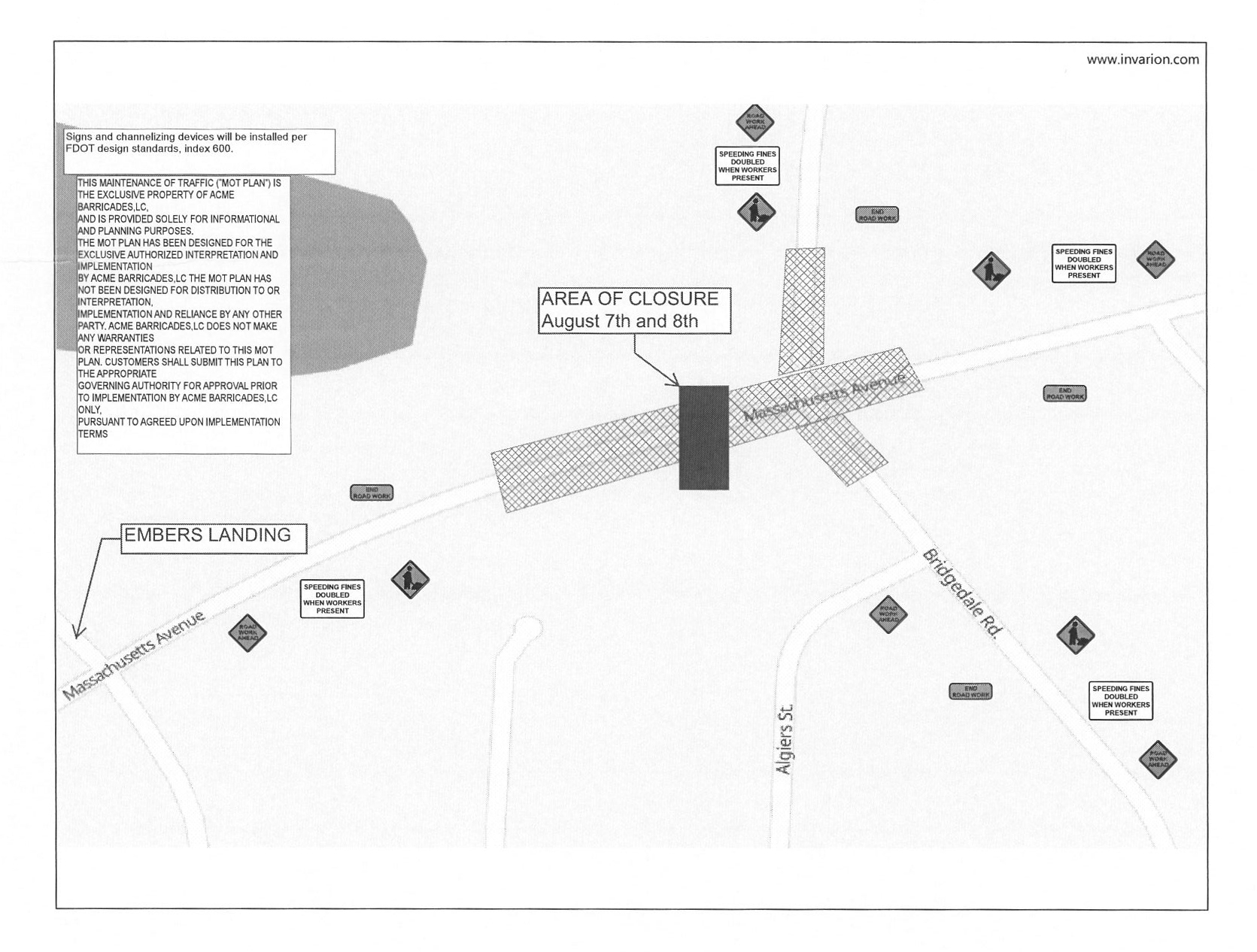 Overnight Massachusetts Avenue Lane Closure