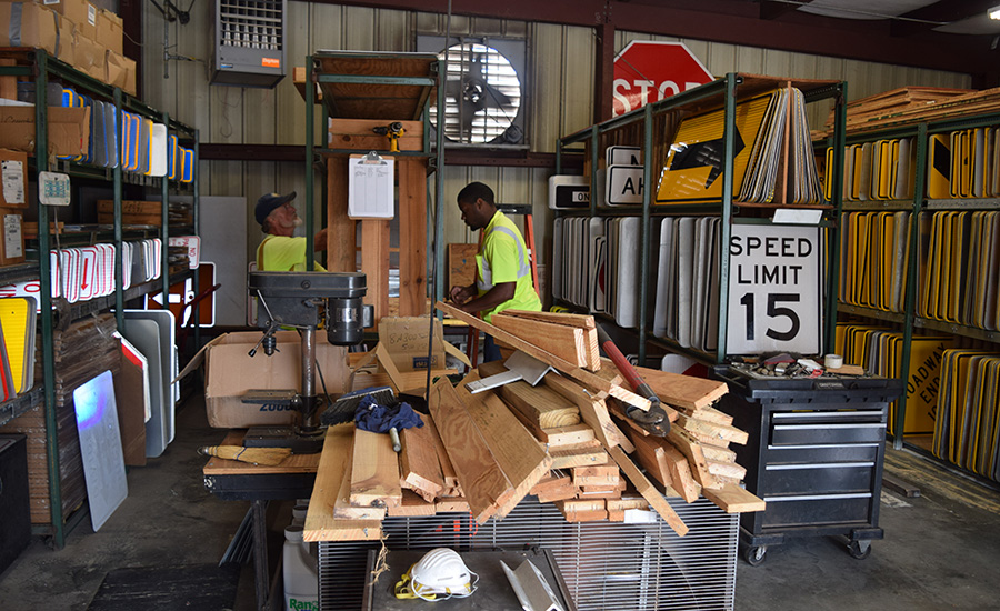 Public Works Sign Shop Staff