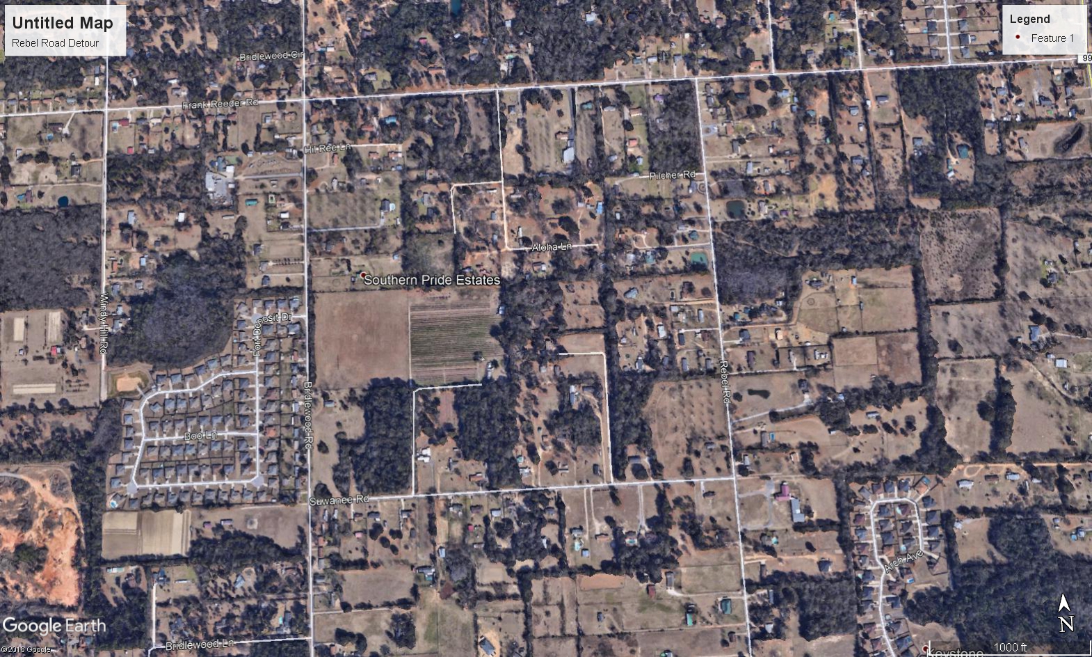 Rebel Road Closure Map 9-11-18