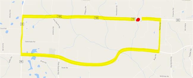 Reedy Creek Bridge Detour