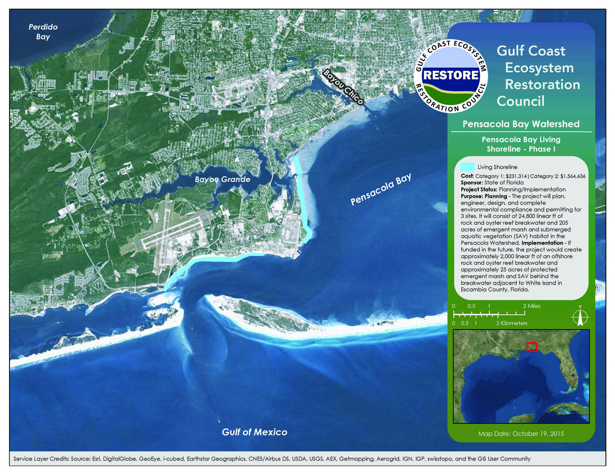 Pensacola Bay Living Shoreline for RESTORE Update
