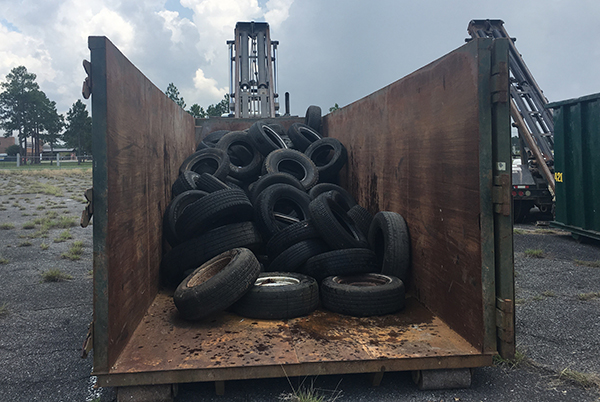 Regional Roundup 98 2 Some of the tires collected during the Saturday, June 9 Regional Roundup.